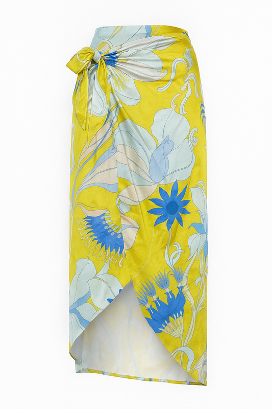 Lemon Sorbet Wrap Skirt