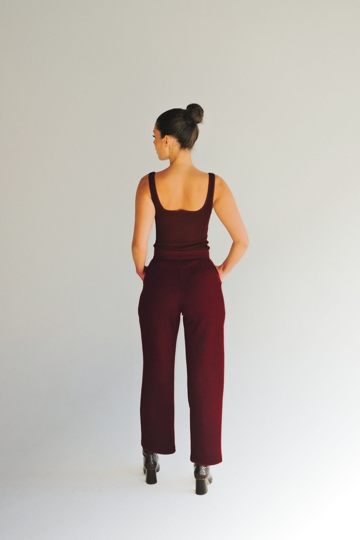 BURGUNDY TROUSERS