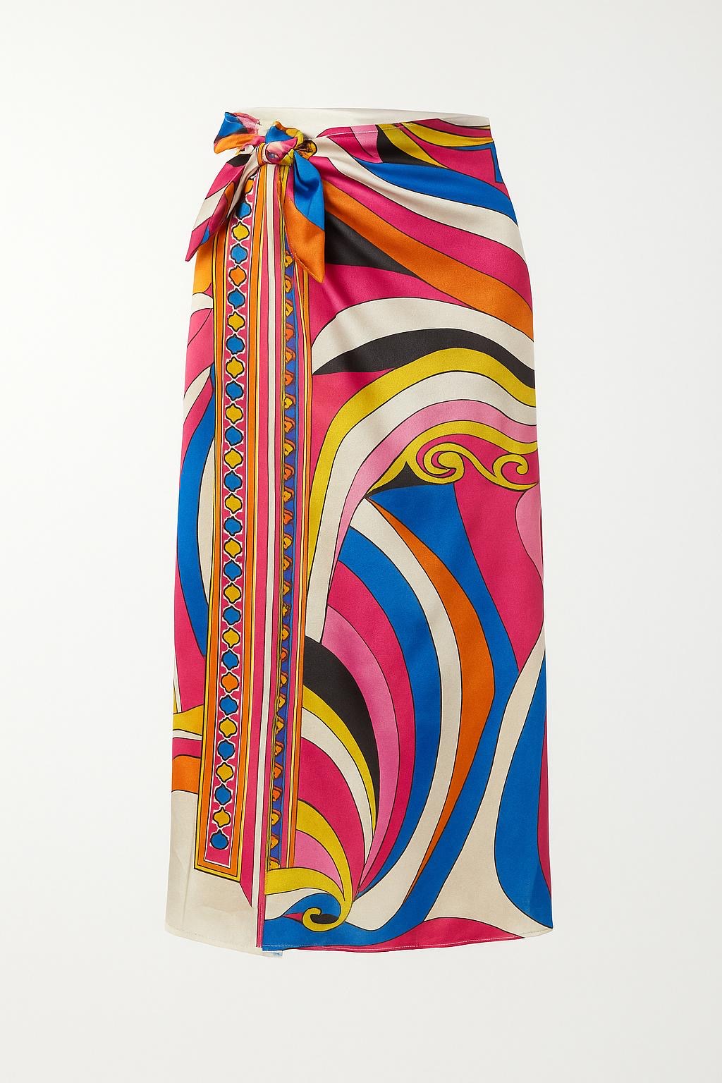 Island Blooms Wrap Skirt