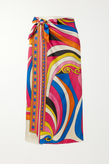 Island Blooms Wrap Skirt