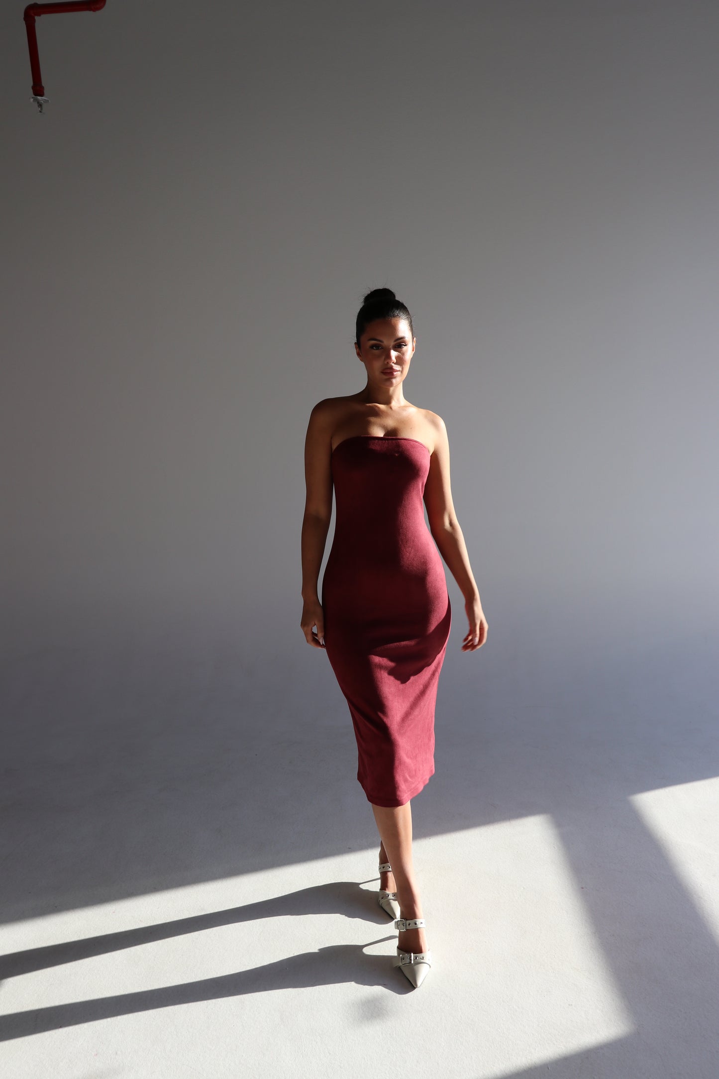 BURGUNDY DRESS
