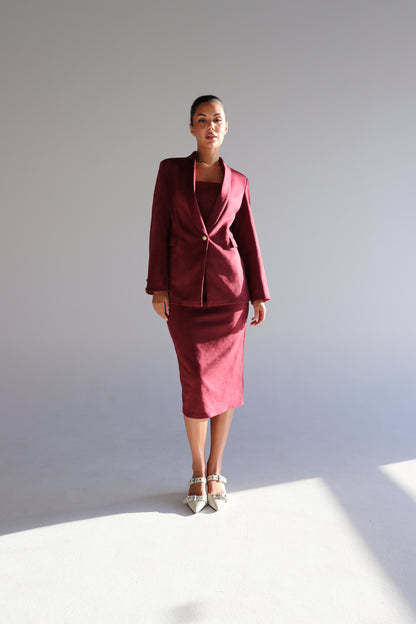 BURGUNDY BLAZER
