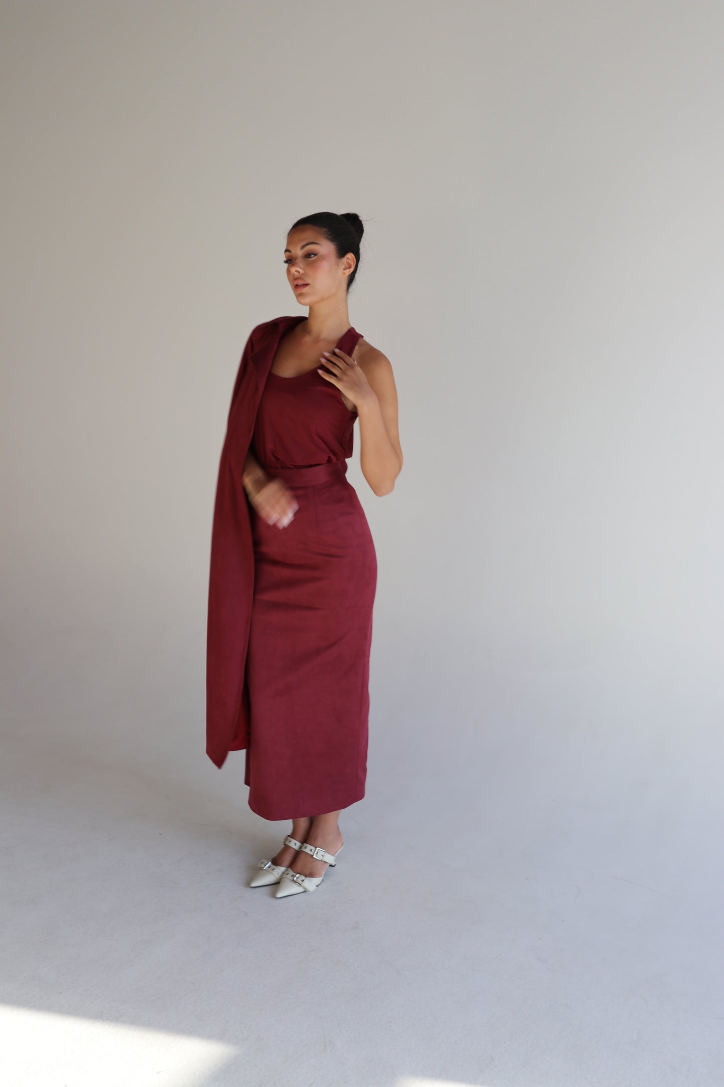 BURGUNDY SKIRT